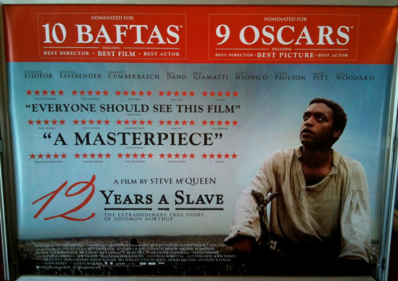 Cinema Poster: 12 YEARS A SLAVE 2014 (Award Quad) Benedict Cumberbatch Brad Pitt