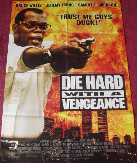 DIE HARD WITH A VENGEANCE: Samuel L Jackson One Sheet Film Poster