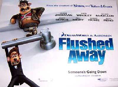 FLUSHED AWAY: Advance UK Quad Film Poster
