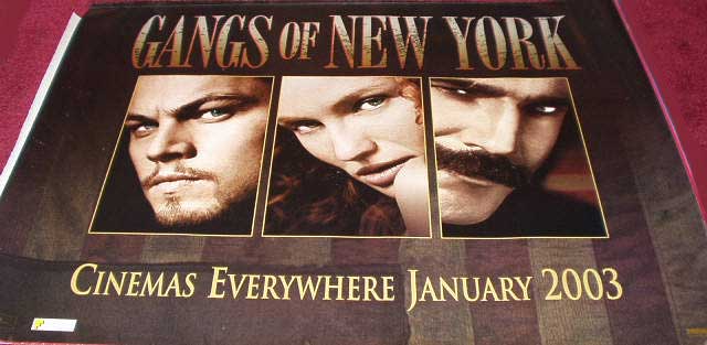 GANGS OF NEW YORK: Advance UK Quad Film Poster