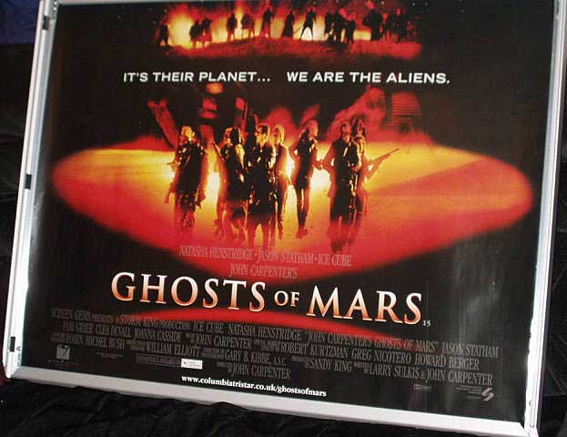 GHOSTS OF MARS: Main UK Quad Film Poster
