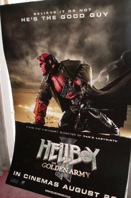 HELLBOY II THE GOLDEN ARMY: Promotional Cinema Standee