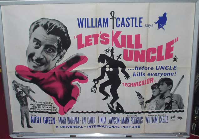 LET'S KILL UNCLE: Main UK Quad Film Poster LET'S KILL UNCLE: Main UK Quad Film Poster