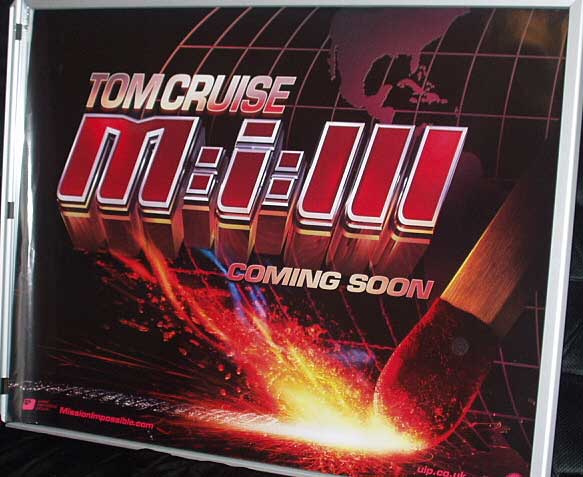 Cinema Poster: MISSION IMPOSSIBLE 3 2006 (Advance Quad) Tom Cruise Simon Pegg