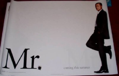 MR AND MRS SMITH: Mr Smith/Brad Pitt UK Quad Film Poster