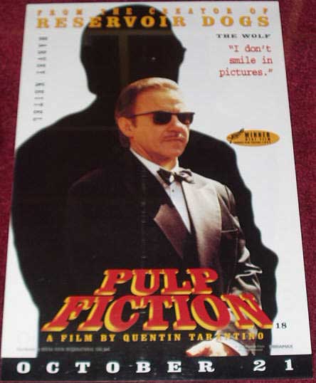 PULP FICTION: Harvey Keitel/The Wolf Character Film Poster