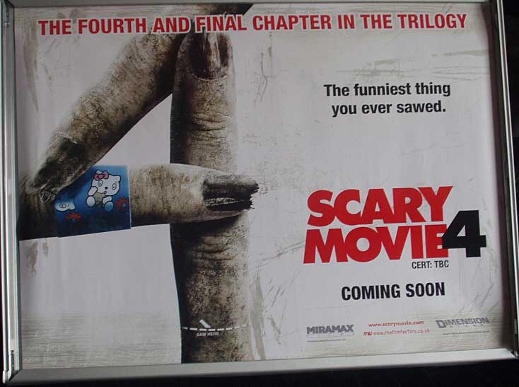 SCARY MOVIE 4: Saw Advance UK Quad Film Poster