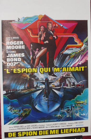 JAMES BOND THE SPY WHO LOVED ME: Belgian Film Poster