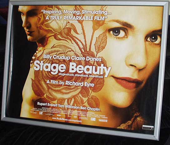 STAGE BEAUTY: Main UK Quad Film Poster