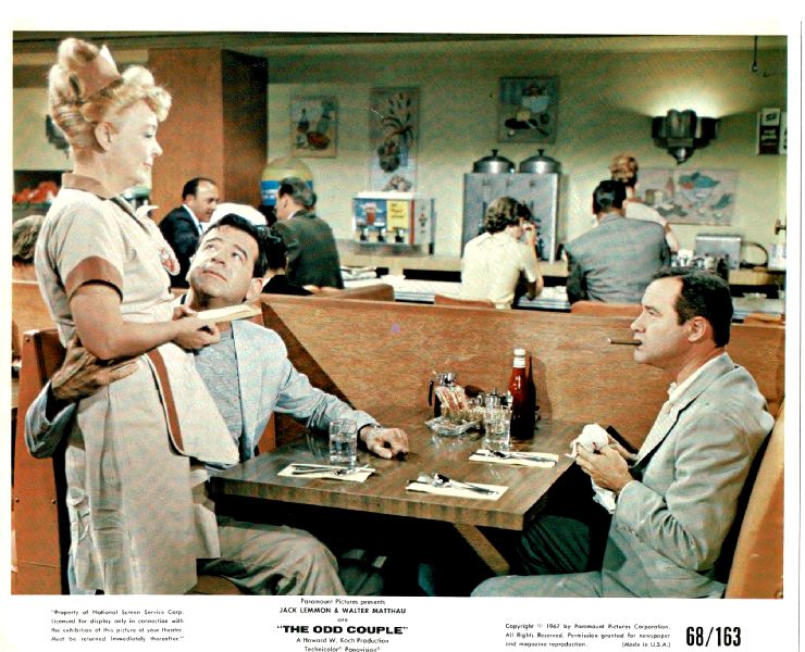 Cinema Lobby Card: ODD COUPLE, THE 1968 (US IN DINER) Jack Lemmon