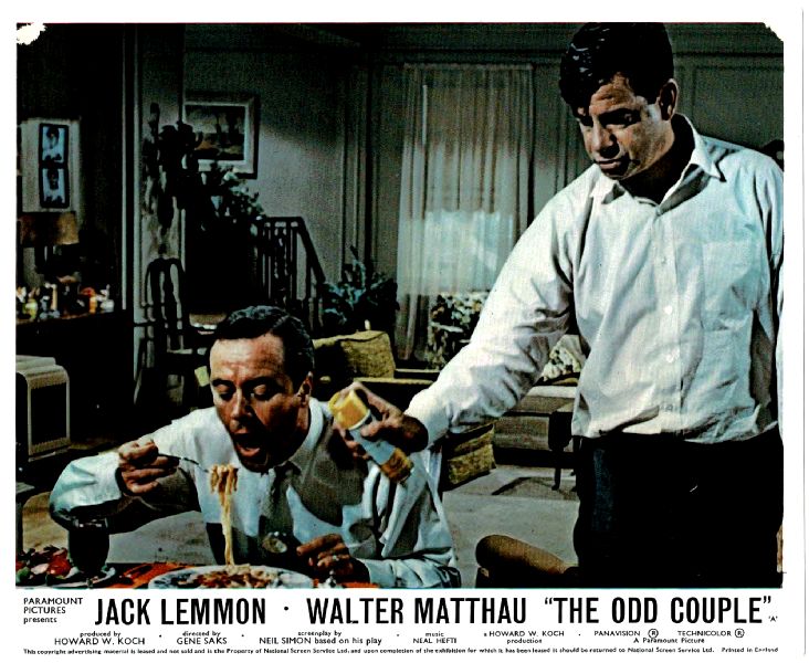 Cinema Lobby Card: ODD COUPLE, THE 1968 (UK JL EATING) Jack Lemmon Cinema Lobby Card: ODD COUPLE, THE 1968 (UK JL EATING) Jack Lemmon