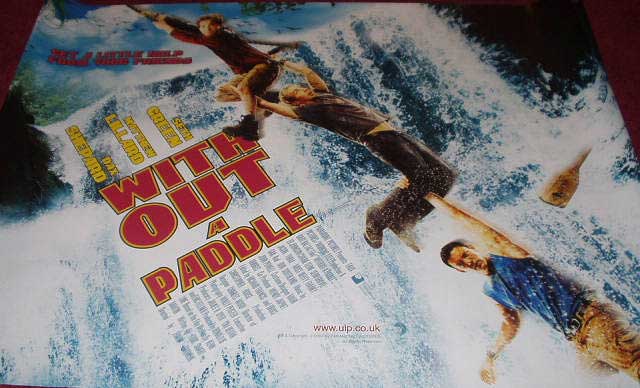 WITHOUT A PADDLE: Main UK Quad Film Poster