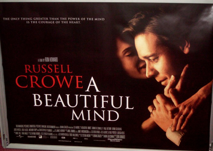 Cinema Poster: A BEAUTIFUL MIND 2001 (Quad) Russell Crowe Ed Harris