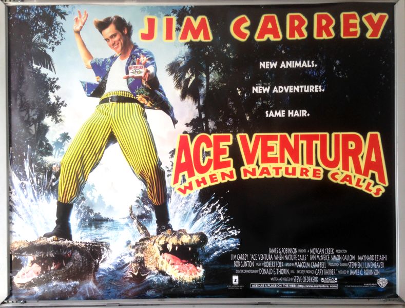 Cinema Poster: ACE VENTURA WHEN NATURE CALLS 1995 (Quad) Jim Carrey Cinema Poster: ACE VENTURA WHEN NATURE CALLS 1995 (Quad) Jim Carrey