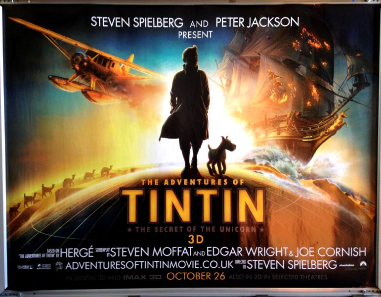 Cinema Poster: ADVENTURES OF TINTIN, THE 2011 (Advance Quad) Jamie Bell