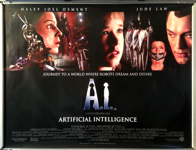 Cinema Poster: AI ARTIFICIAL INITELLIGENCE 2001 (Main Quad) Jude Law