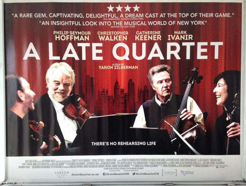 Cinema Poster: A LATE QUARTET 2013 (Quad) Philip Seymour Hoffman