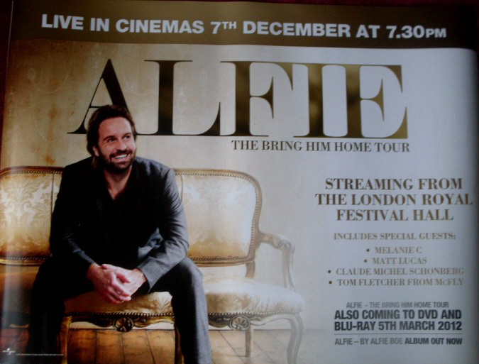 ALFIE THE BRING HIM HOME TOUR: UK Quad Film Poster