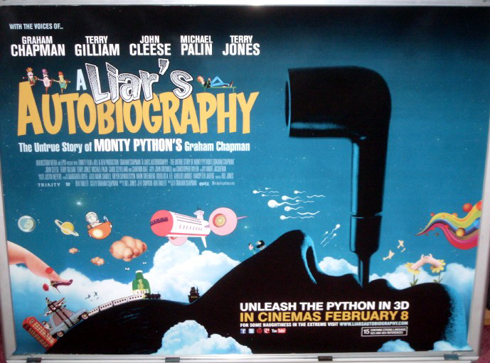 A LIAR'S AUTOBIOGRAPHY THE UNTRUE STORY OF MONTY PYTHON'S GRAHAM CHAPMAN: UK Quad Film Poster