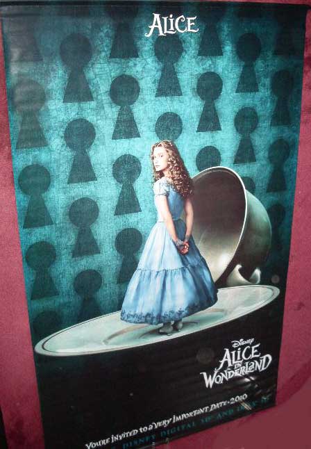 ALICE IN WONDERLAND: Alice (Mia Wasikowska) Cinema Banner