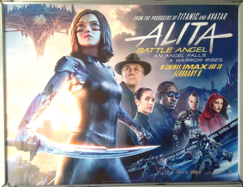 Cinema Poster: ALITA BATTLE ANGEL 2019 (Main Quad) Rosa Salazar Christoph Waltz Cinema Poster: ALITA BATTLE ANGEL 2019 (Main Quad) Rosa Salazar Christoph Waltz