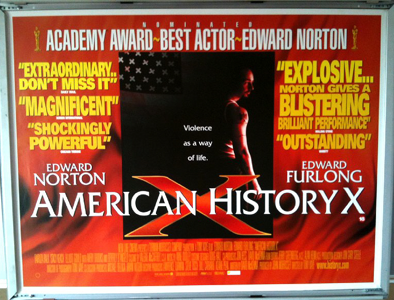 AMERICAN HISTORY X: UK Quad Film Poster