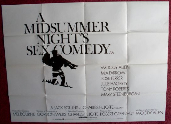 A MIDSUMMER NIGHTS SEX COMEDY: UK Quad Film Poster