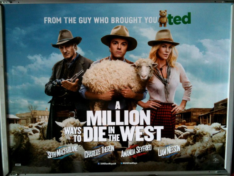 A MILLION WAYS TO DIE IN THE WEST: Main UK Quad Film Poster