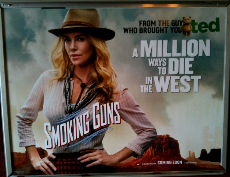 A MILLION WAYS TO DIE IN THE WEST: Anna/Charlize Theron Quad Film Poster