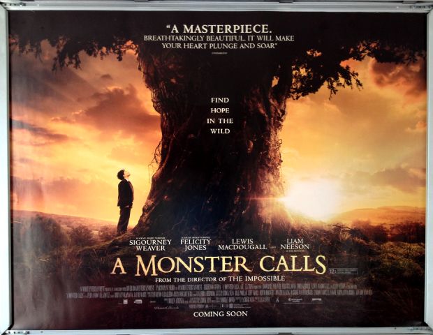 Cinema Poster: A MONSTER CALLS 2016 (Quad) Sigourney Weaver Felicity Jones