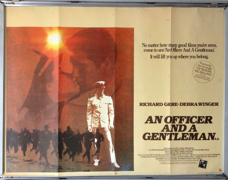 Cinema Poster: AN OFFICER AND A GENTLEMAN 1982 (Quad) Richard Gere Debra Winger Cinema Poster: AN OFFICER AND A GENTLEMAN 1982 (Quad) Richard Gere Debra Winger
