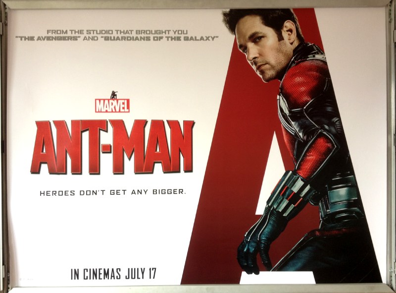 Cinema Poster: ANT-MAN 2015 (Main Quad) Paul Rudd Evangeline Lilly