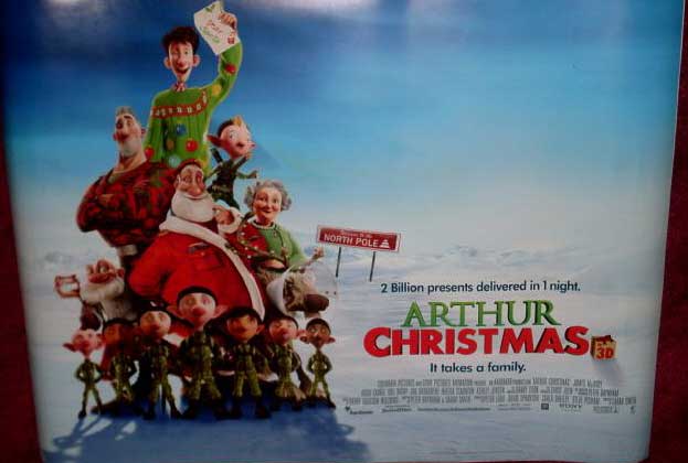 ARTHUR CHRISTMAS: Main UK Quad Film Poster