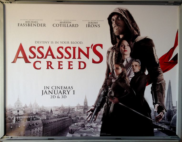 Cinema Poster: ASSASSIN'S CREED 2017 (White Advance Quad) Michael Fassbender