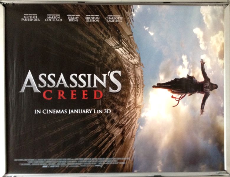 Cinema Poster: ASSASSIN'S CREED 2017 (Advance Quad) Michael Fassbender Marion Cotillard