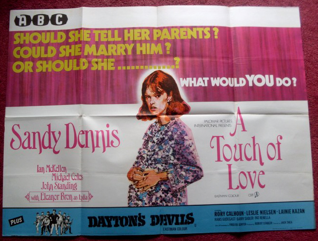 A TOUCH OF LOVE/DAYTON'S DEVILS: Double Bill Quad Film Poster