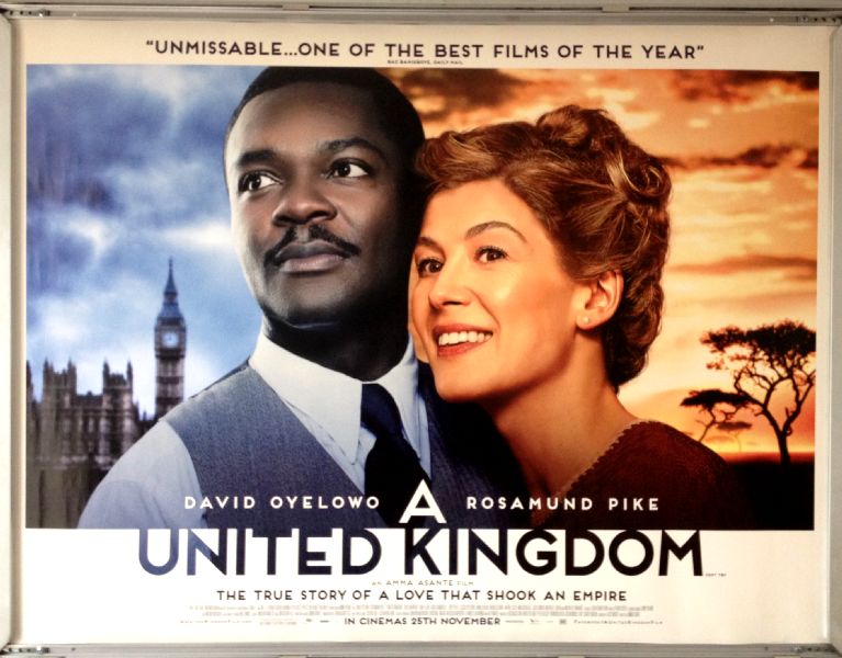 Cinema Poster: A UNITED KINGDOM 2016 (Quad) David Oyelowo Rosamund Pike
