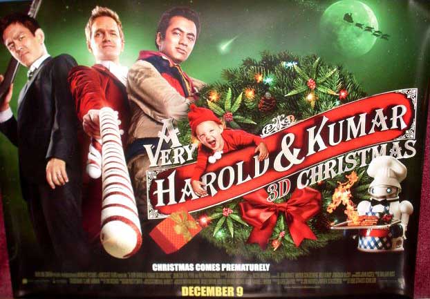 A VERY HAROLD & KUMAR 3D CHRISTMAS: UK Quad Film Poster