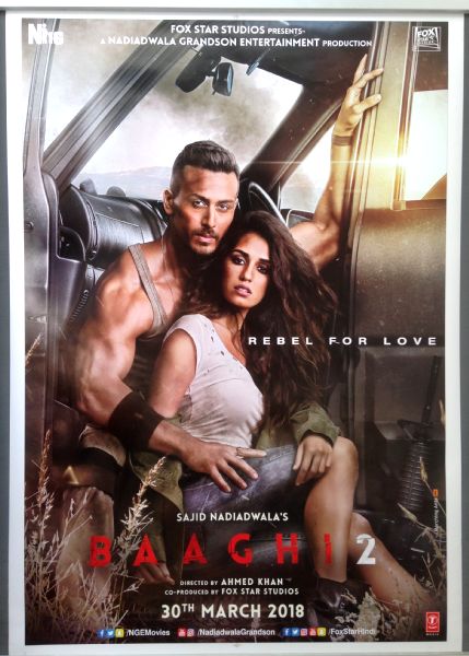 Cinema Poster: BAAGHI 2 2018 (Couple One Sheet) Tiger Shroff Disha Patani Cinema Poster: BAAGHI 2 2018 (Couple One Sheet) Tiger Shroff Disha Patani
