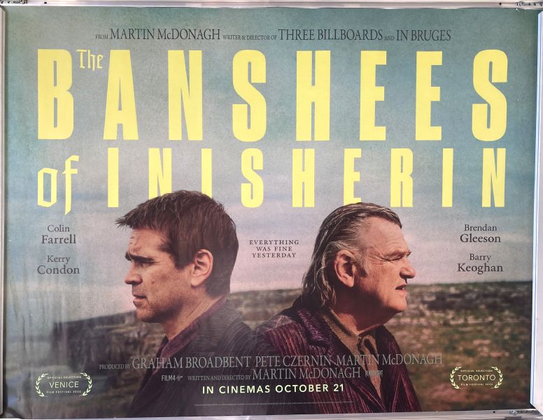 Cinema Poster: BANSHEES OF INISHERIN, THE 2022 (Quad) Colin Farrell Brendan Gleeson Kerry Condon  