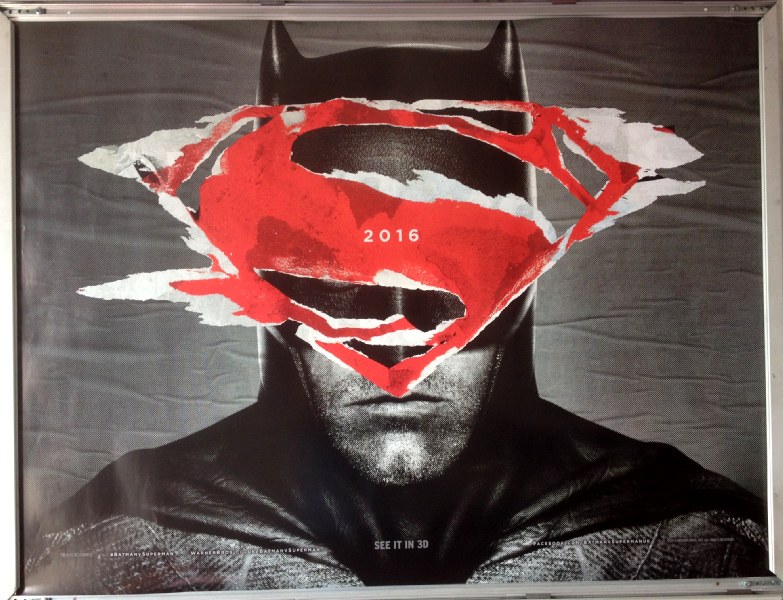 Cinema Poster: BATMAN V SUPERMAN DAWN OF JUSTICE 2016 ('Batsign' Quad) Henry Cavill