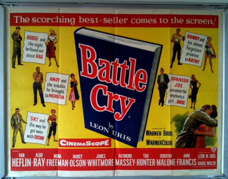 Cinema Poster: BATTLE CRY 1955 (QUAD) Van Heflin Aldo Ray Mona Freeman Cinema Poster: BATTLE CRY 1955 (QUAD) Van Heflin Aldo Ray Mona Freeman