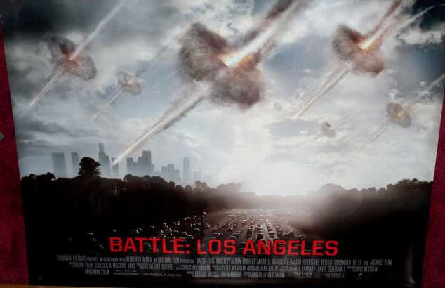 BATTLE LOS ANGELES: UK Quad Film Poster