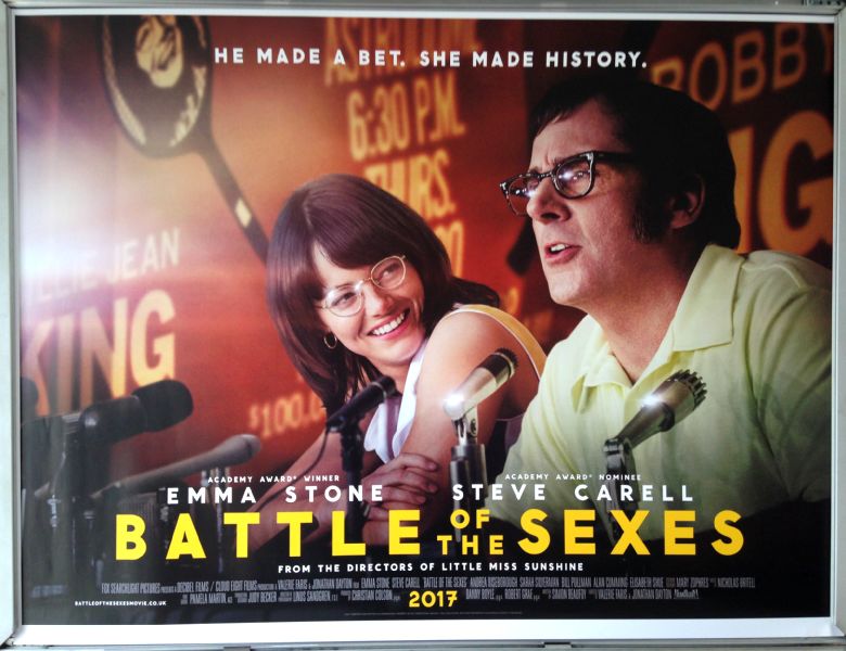 Cinema Poster: BATTLE OF THE SEXES 2017 (Quad) Emma Stone Steve Carell