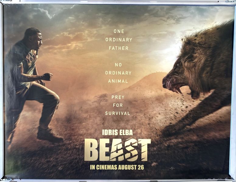 Cinema Poster: BEAST 2022 (Advance Quad) Idris Elba Leah Jeffries