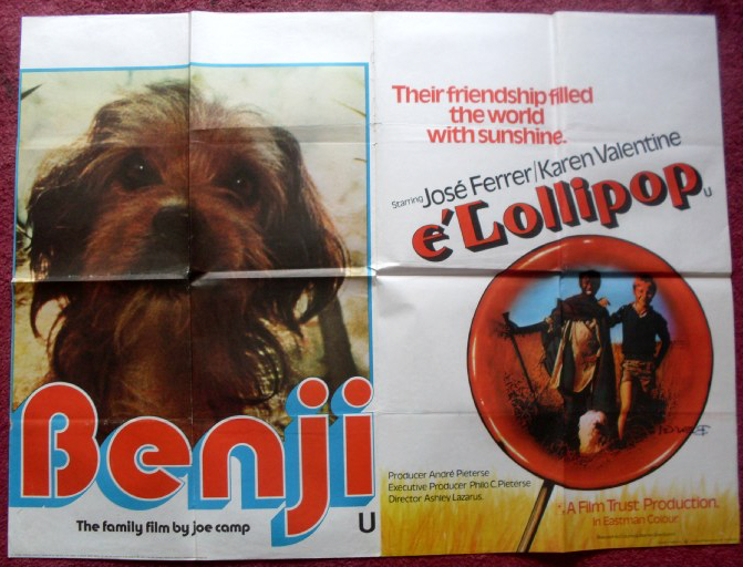 BENJI/E'LOLLIPOP: UK Quad Film Poster BENJI/E'LOLLIPOP: UK Quad Film Poster