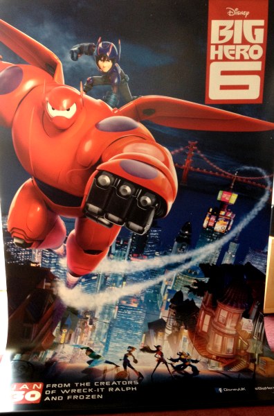 Cinema Banner: BIG HERO 6 2015 (Flying) Ryan Potter Jamie Chung Scott Adsit