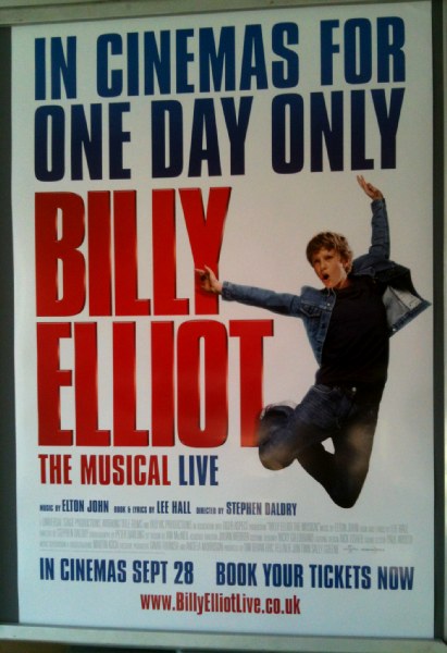 Cinema Poster: BILLY ELLIOT THE MUSICAL 2014 (28th September Live Beamback One Sheet)
