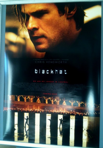 Cinema Poster: BLACKHAT 2015 (One Sheet) Chris Hemsworth William Mapother