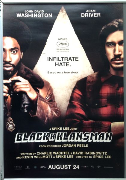 Cinema Poster: BLACKKKLANSMAN 2018 (One Sheet) Spike Lee Adam Driver